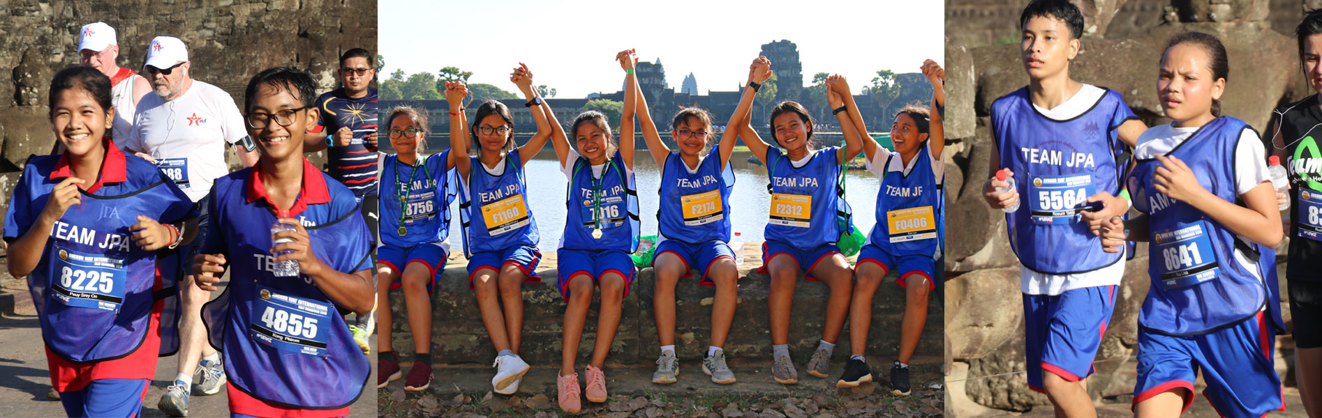 JPA students running in the Angkor Wat Half Marathon. Jay Pritzker Academy, Siem Reap, Cambodia. Jay-Pritzker-Academy-Siem-Reap-Cambodia.