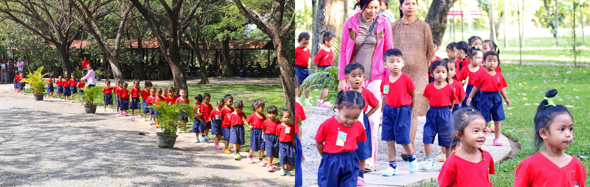JPA students entering our new preschool wing. JPA Teachers welcomed over 160 two and three year old children to our beautiful, purpose-built facilities. Jay Pritzker Academy, Siem Reap, Cambodia. Jay-Pritzker-Academy-Siem-Reap-Cambodia.