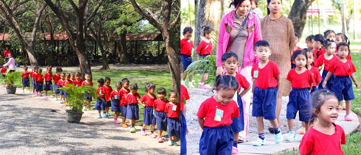 JPA students entering our new preschool wing. JPA welcomed over 160 two and three year old children to our beautiful, purpose-built facilities. Jay Pritzker Academy, Siem Reap, Cambodia. Jay-Pritzker-Academy-Siem-Reap-Cambodia.