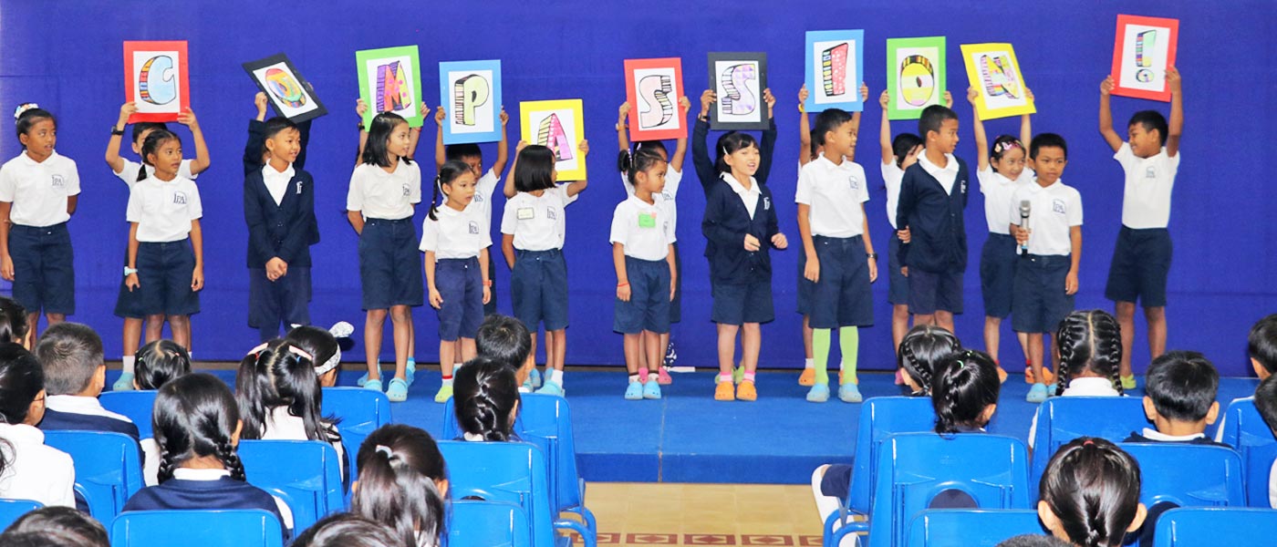 JPA students from grades 1-3 Compassion Presentation - Honors Assembly. Jay Pritzker Academy, Siem Reap, Cambodia. Jay-Pritzker-Academy-Siem-Reap-Cambodia.