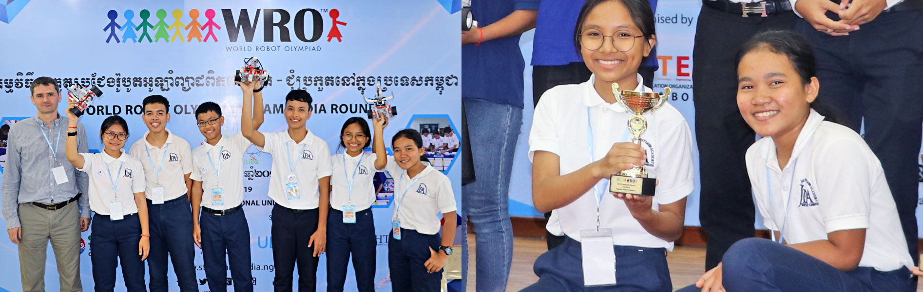 JPA World Robotics Olympiad WRO participants and JPA team members. Jay Pritzker Academy, Siem Reap, Cambodia. Jay-Pritzker-Academy-Siem-Reap-Cambodia.